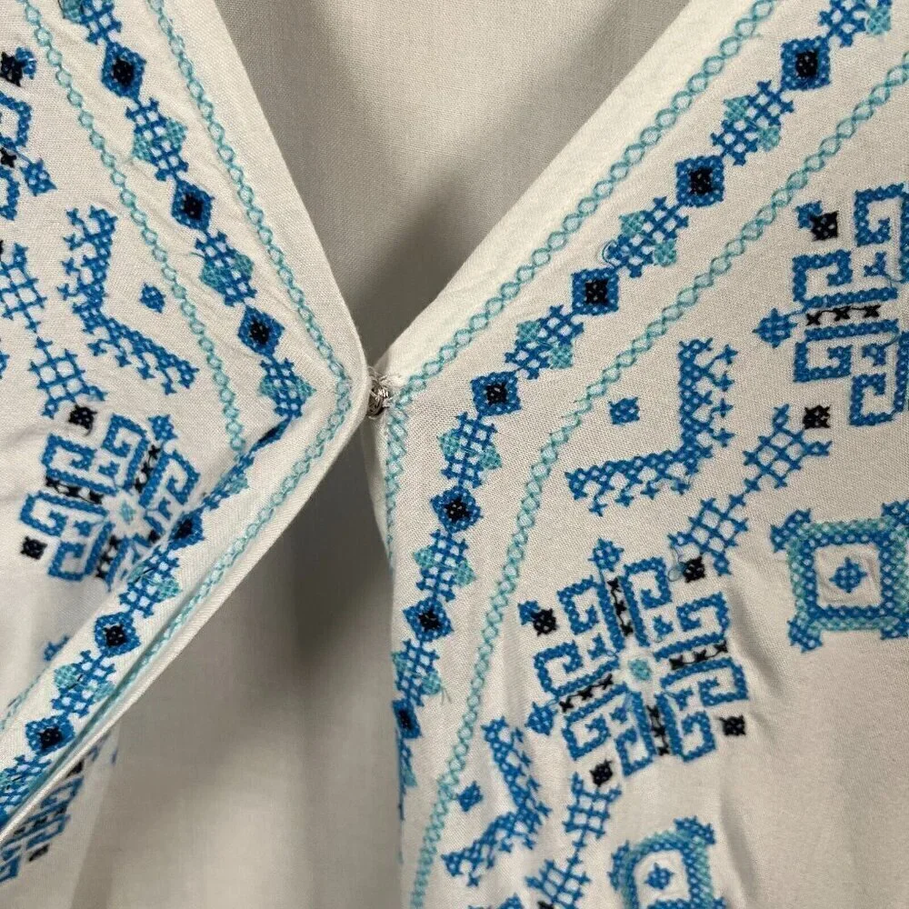 Melissa Odobash Kara Kaftan Cover up Size XS Embroidered Vacation Resort Wear